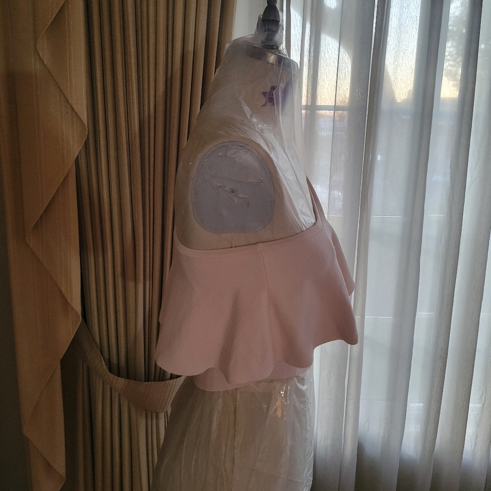 Bebe One-Shoulder Pink Ruffle Top - Picture 7 of 10